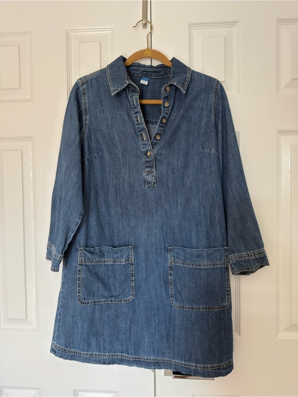 Old Navy Blue Denim Long-Sleeve Tunic Dress